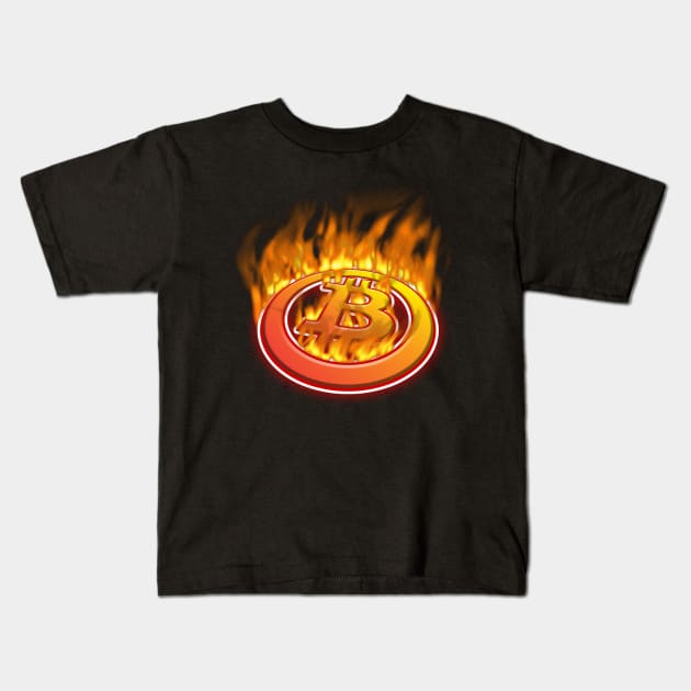 Bitcoin is lit Kids T-Shirt by Destro